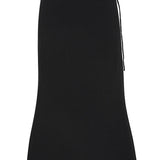 Bokumaia Dahlia Midi Skirt Black with adjustable side tie and flared hem