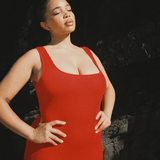 Solstice Midi Dress Red