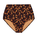 Bokumaia Fior Bottom Noir Hibiscus – high-waisted full coverage floral bikini brief