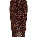 bokumaia noir hibiscus print sarong mocha brown black floral pareo wrap beach cover up