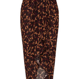 bokumaia noir hibiscus print sarong mocha brown black floral pareo wrap beach cover up