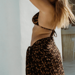 bokumaia noir hibiscus sarong styled with matching bikini floral swim cover up