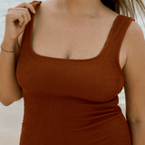 Solstice Midi Dress Caramel